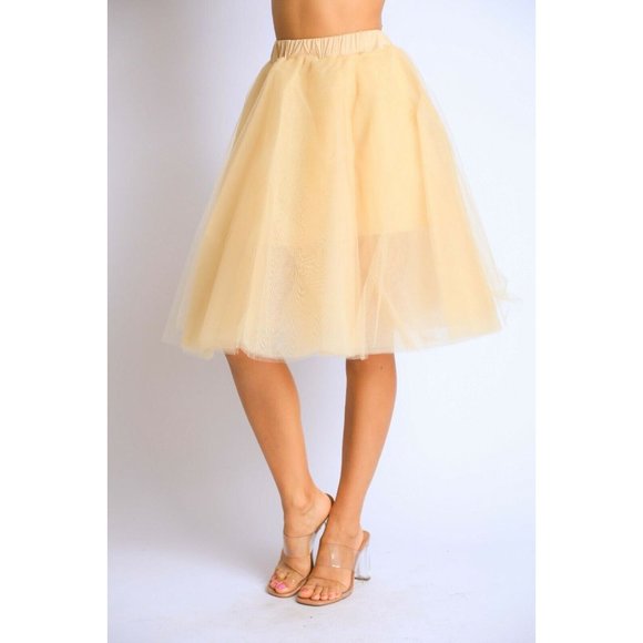 Women Princess Tulle Knee Length A Line Ballet Skirt Underskirt XS,S,M,L,XL - Picture 3 of 4